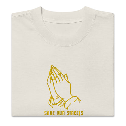 Oversized Streetwear T-Shirt mit verwaschenem Look | S.O.S. SAVE OUR STREETS