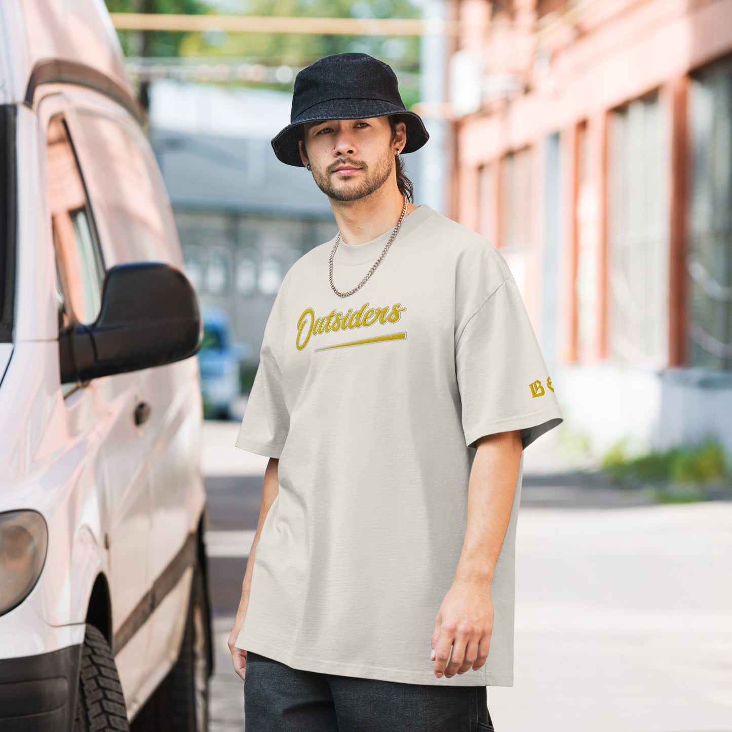 Oversized Streetwear T-Shirt BS - OUTSIDERS Vers. 2 mit verwaschenem Look