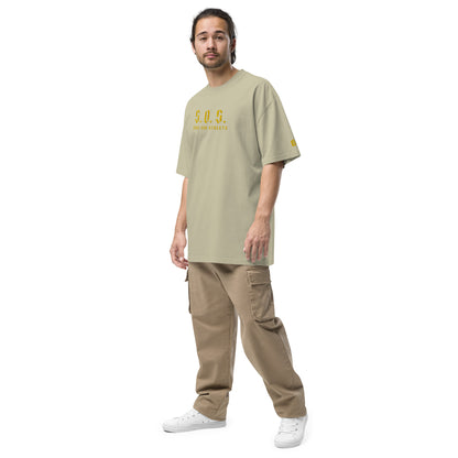 Oversized Streetwear T-shirt - SAVE OUR STREETS Stickerei 1 VERS. - verwaschenem Look - BLOODY - STREETS.DE Streetwear Herren und Damen Hoodies, T-Shirts, Pullis