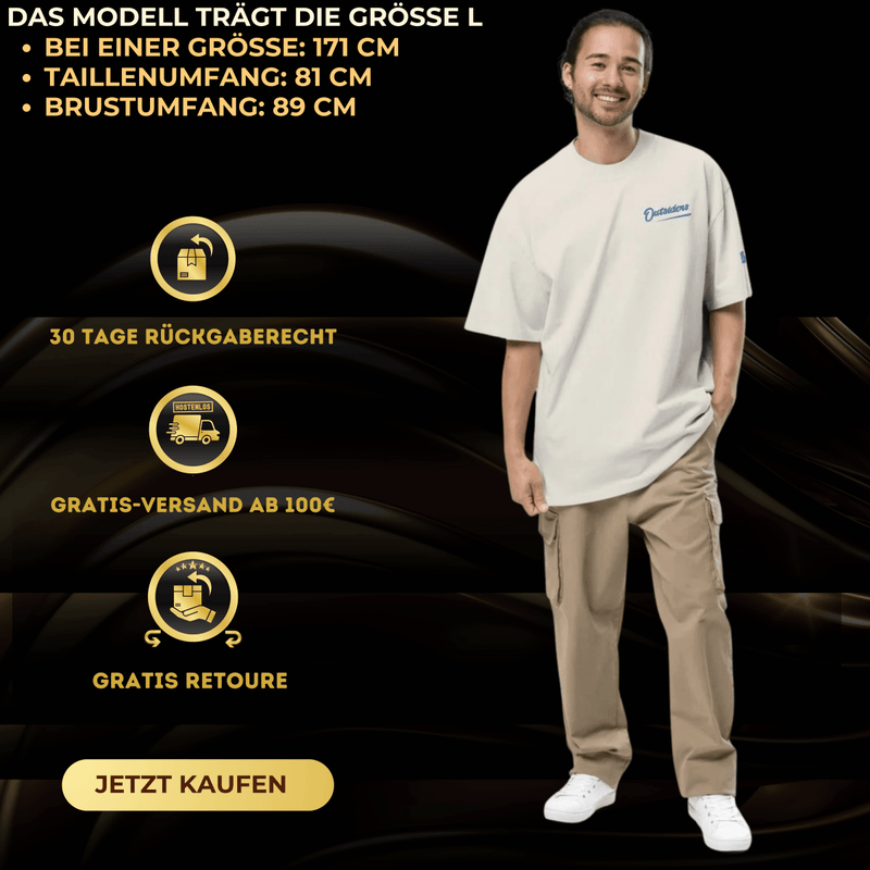 Oversized Streetwear T-Shirt BS - OUTSIDERS Stickerei mit verwaschenem Look - BLOODY - STREETS.DE Streetwear Herren und Damen Hoodies, T-Shirts, Pullis