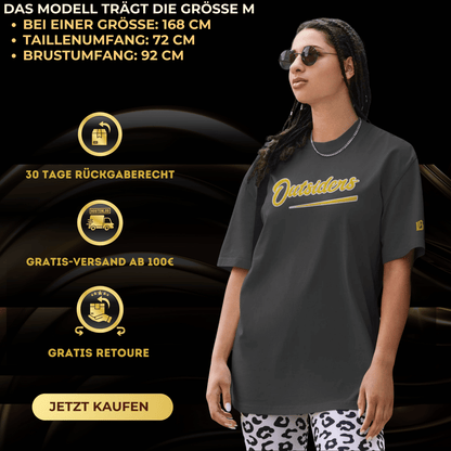 Oversized Streetwear T-Shirt BS - OUTSIDERS Vers. 2 mit verwaschenem Look - BLOODY - STREETS.DE Streetwear Herren und Damen Hoodies, T-Shirts, Pullis