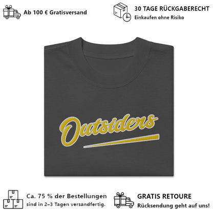 Oversized Streetwear T-Shirt BS - OUTSIDERS Vers. 2 mit verwaschenem Look - BLOODY - STREETS.DE Streetwear Herren und Damen Hoodies, T-Shirts, Pullis