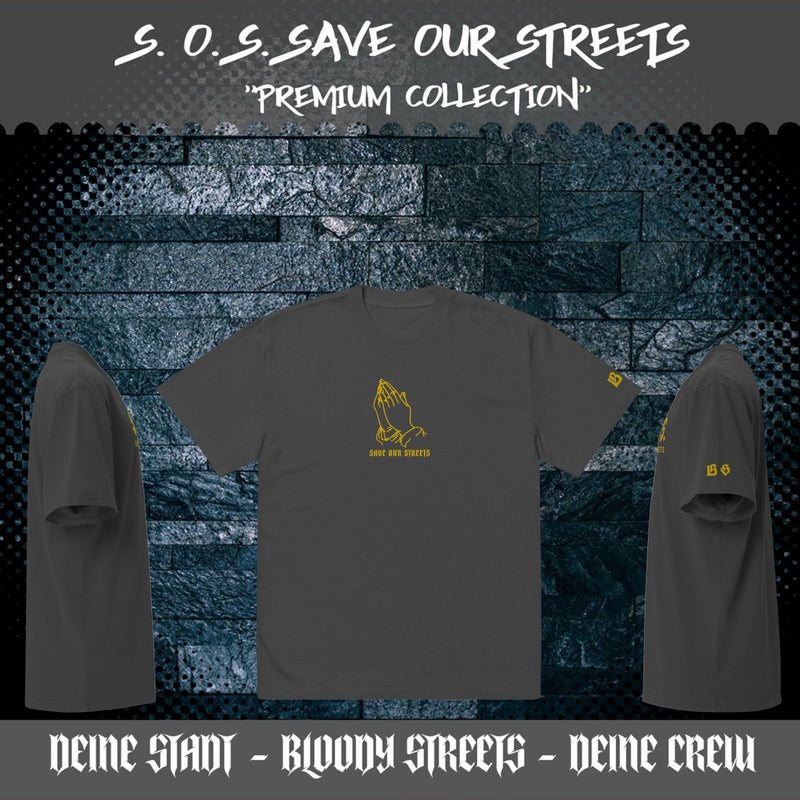 Oversized Streetwear T-Shirt mit verwaschenem Look | S.O.S. SAVE OUR STREETS