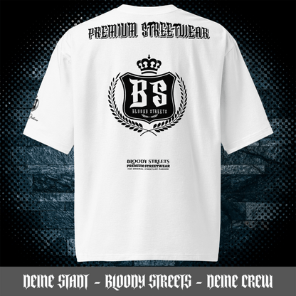 Schweres oversized Streetwear T-Shirt IT'S NOT A GAME - BLOODY - STREETS.DE Streetwear Herren und Damen Hoodies, T-Shirts, Pullis