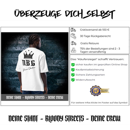Schweres Streetwear Oversized T-Shirt "OG" - BLOODY - STREETS.DE Streetwear Herren und Damen Hoodies, T-Shirts, Pullis