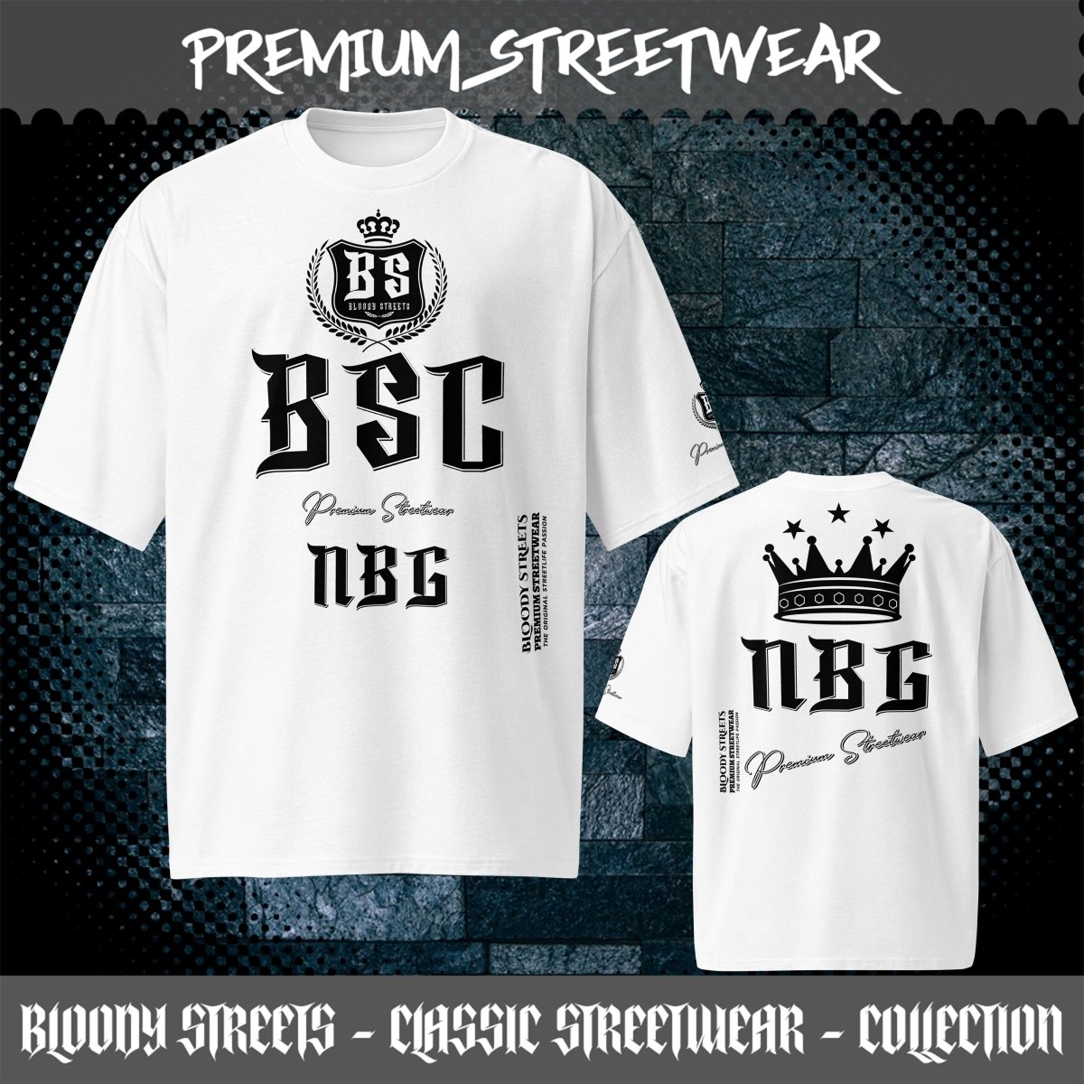 Schweres Streetwear Oversized T-Shirt "OGC" V2 - BLOODY - STREETS.DE Streetwear Herren und Damen Hoodies, T-Shirts, Pullis