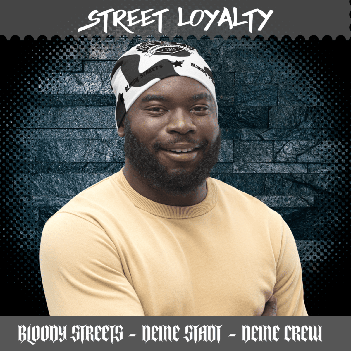 Streetwear Beanie Bloody Streets NBG - Street Loyalty - BLOODY - STREETS.DE Streetwear Herren und Damen Hoodies, T-Shirts, Pullis