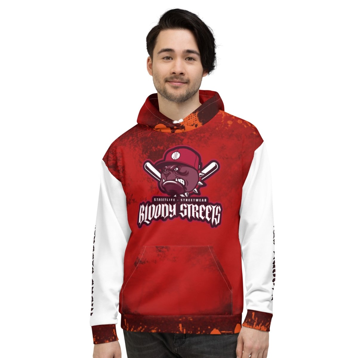 Streetwear Hoodie BLOOD - LINE V1 - BLOODY - STREETS.DE Streetwear Herren und Damen Hoodies, T - Shirts, Pullis