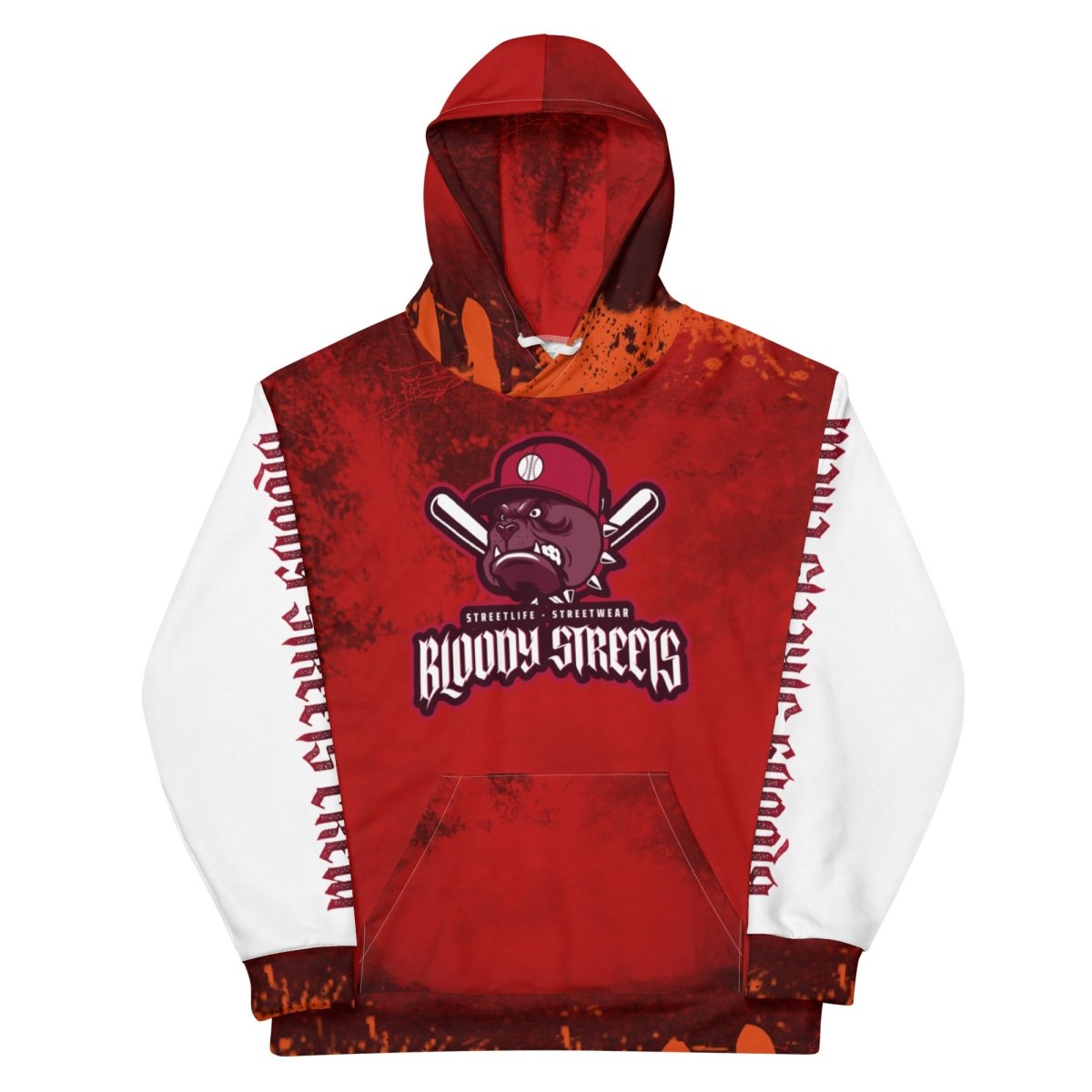 Streetwear Hoodie BLOOD - LINE V1 - BLOODY - STREETS.DE Streetwear Herren und Damen Hoodies, T - Shirts, Pullis