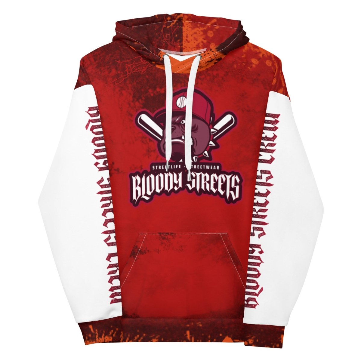 Streetwear Hoodie BLOOD - LINE V1 - BLOODY - STREETS.DE Streetwear Herren und Damen Hoodies, T - Shirts, Pullis