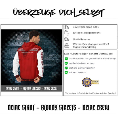 Streetwear Hoodie BLOOD - LINE V1 - BLOODY - STREETS.DE Streetwear Herren und Damen Hoodies, T-Shirts, Pullis