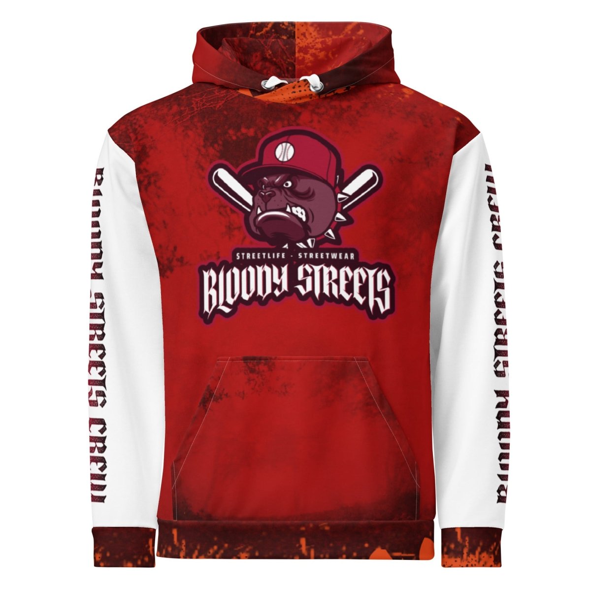 Streetwear Hoodie BLOOD - LINE V1 - BLOODY - STREETS.DE Streetwear Herren und Damen Hoodies, T - Shirts, Pullis