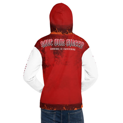 Streetwear Hoodie BLOOD - LINE V1 - BLOODY - STREETS.DE Streetwear Herren und Damen Hoodies, T - Shirts, Pullis