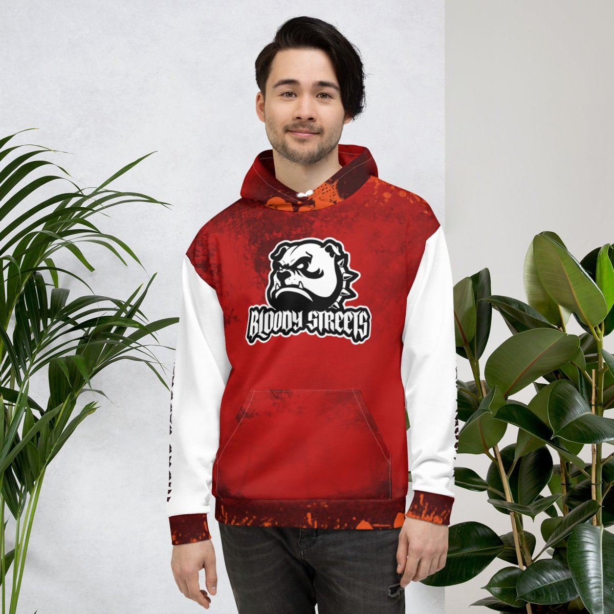 Streetwear Hoodie BLOOD - LINE V2 - BLOODY - STREETS.DE Streetwear Herren und Damen Hoodies, T - Shirts, Pullis