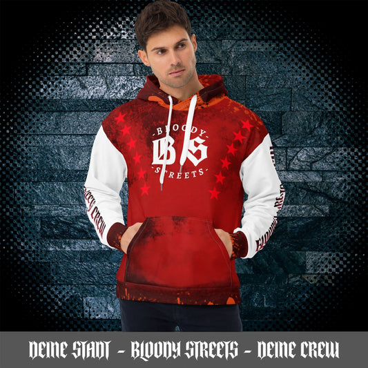 Streetwear Hoodie BLOOD - LINE V3 - BLOODY - STREETS.DE Streetwear Herren und Damen Hoodies, T-Shirts, Pullis