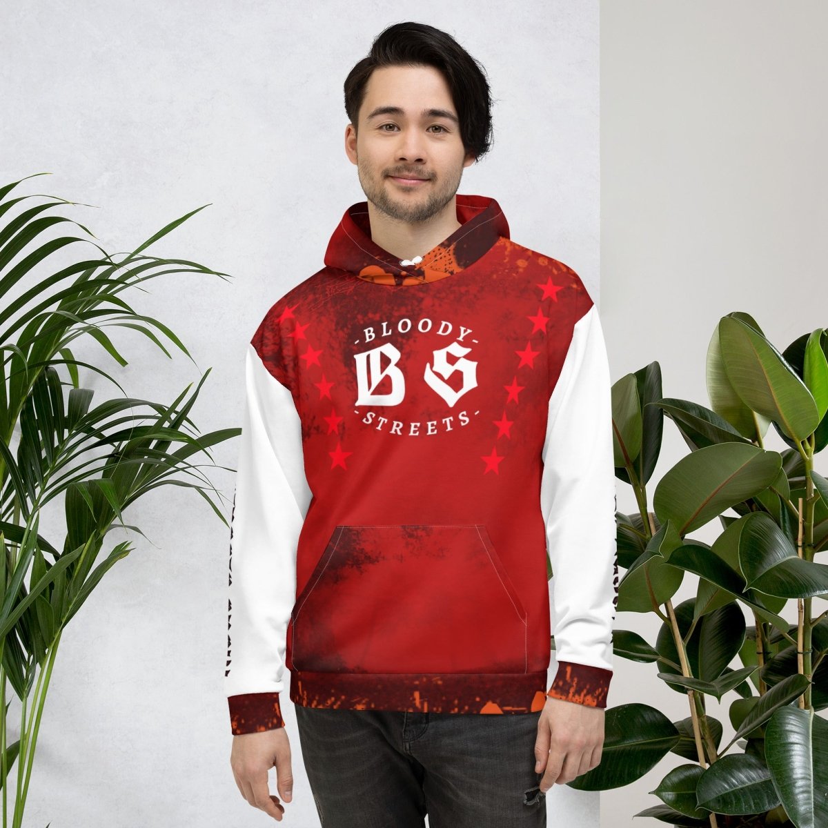 Streetwear Hoodie BLOOD - LINE V3 - BLOODY - STREETS.DE Streetwear Herren und Damen Hoodies, T - Shirts, Pullis