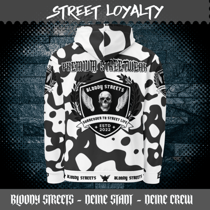 Streetwear Hoodie Bloody Streets NBG - Street Loyalty - BLOODY - STREETS.DE Streetwear Herren und Damen Hoodies, T-Shirts, Pullis