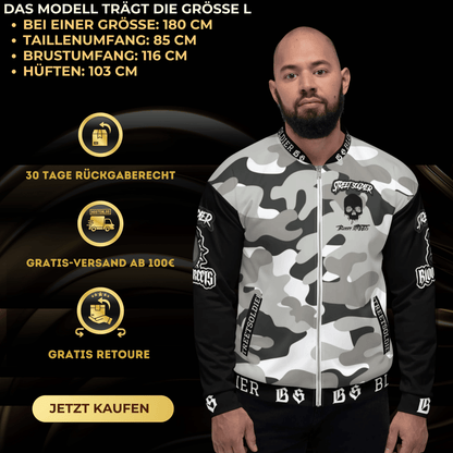 Streetwear Jacke: Camouflage Bulldog Jacket Street Soldier - Die ultimative Bomberjacke - BLOODY - STREETS.DE Streetwear Herren und Damen Hoodies, T-Shirts, Pullis