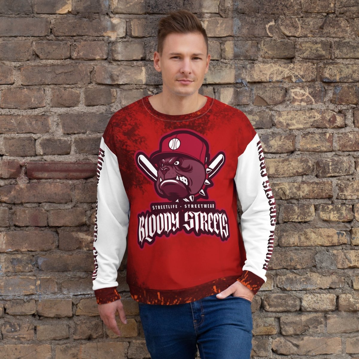 Streetwear Pullover BLOOD - LINE V2 - BLOODY - STREETS.DE Streetwear Herren und Damen Hoodies, T - Shirts, Pullis