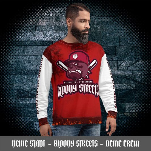 Streetwear Pullover BLOOD - LINE V2 - BLOODY - STREETS.DE Streetwear Herren und Damen Hoodies, T-Shirts, Pullis