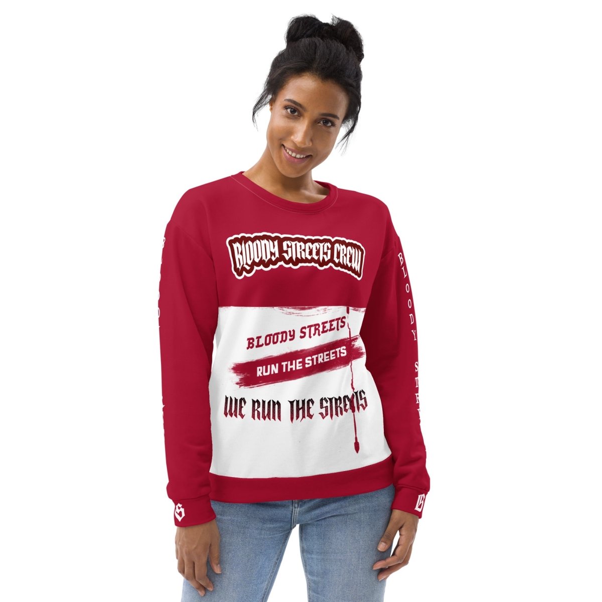 Streetwear Pullover - We Run The Streets: Das lässige Unisex Addribut für jeden Look - BLOODY - STREETS.DE Streetwear Herren und Damen Hoodies, T-Shirts, Pullis