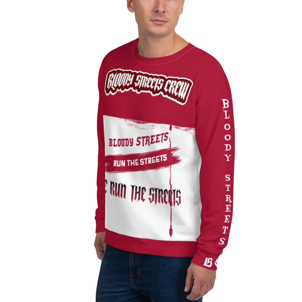 Streetwear Pullover - We Run The Streets: Das lässige Unisex Addribut für jeden Look - BLOODY - STREETS.DE Streetwear Herren und Damen Hoodies, T-Shirts, Pullis