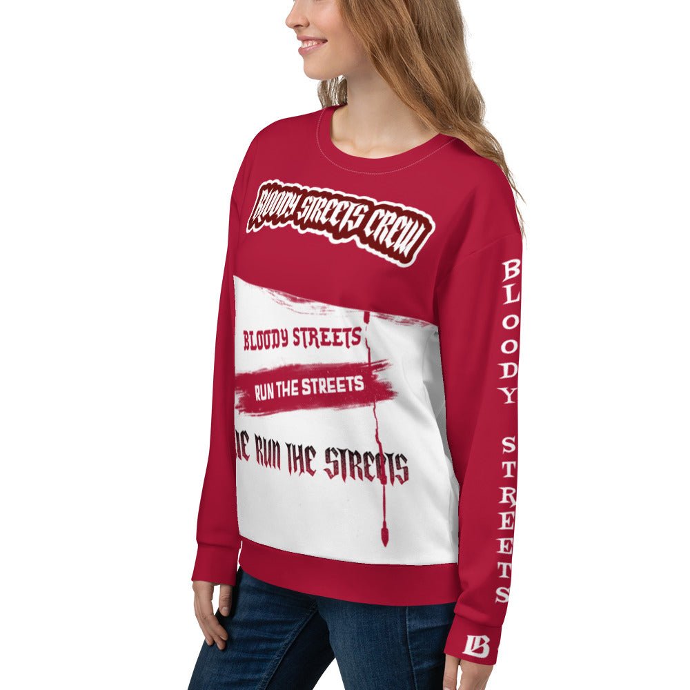 Streetwear Pullover - We Run The Streets: Das lässige Unisex Addribut für jeden Look - BLOODY - STREETS.DE Streetwear Herren und Damen Hoodies, T-Shirts, Pullis