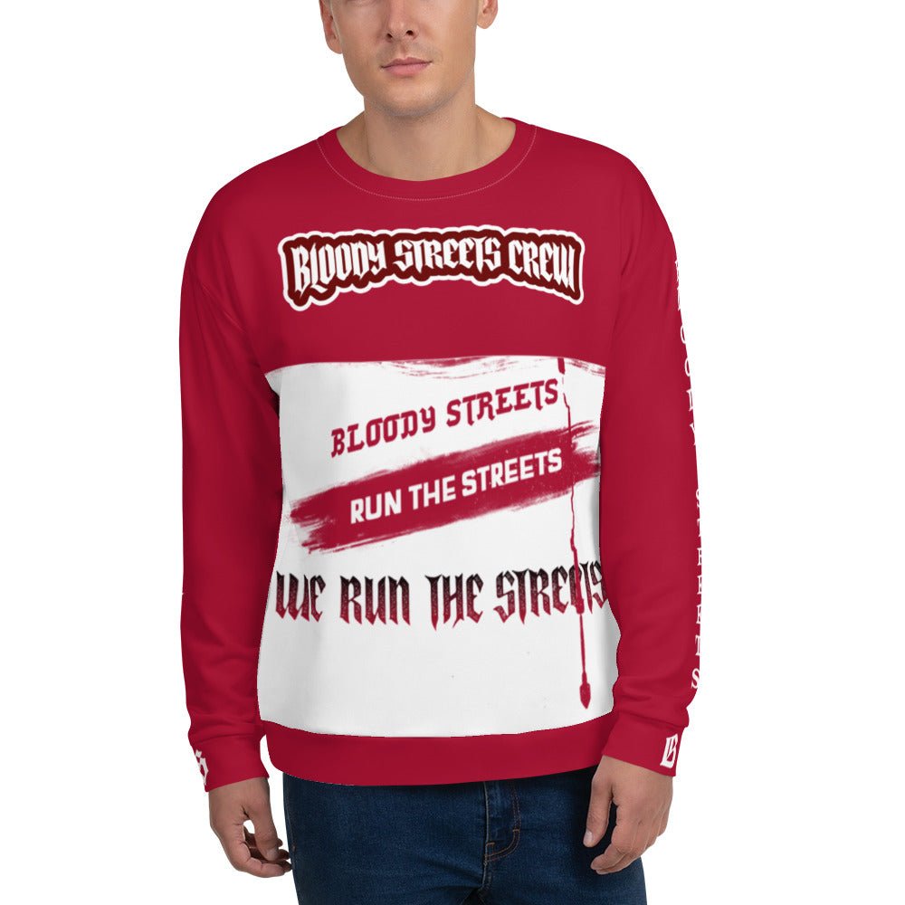 Streetwear Pullover - We Run The Streets: Das lässige Unisex Addribut für jeden Look - BLOODY - STREETS.DE Streetwear Herren und Damen Hoodies, T-Shirts, Pullis