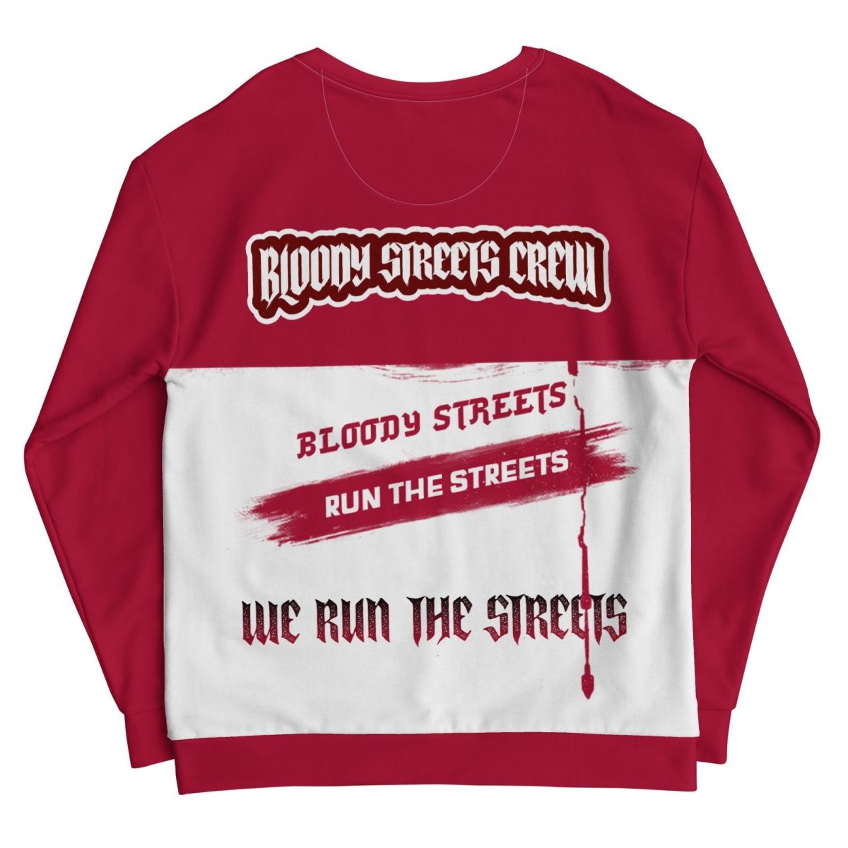 Streetwear Pullover - We Run The Streets: Das lässige Unisex Addribut für jeden Look - BLOODY - STREETS.DE Streetwear Herren und Damen Hoodies, T-Shirts, Pullis