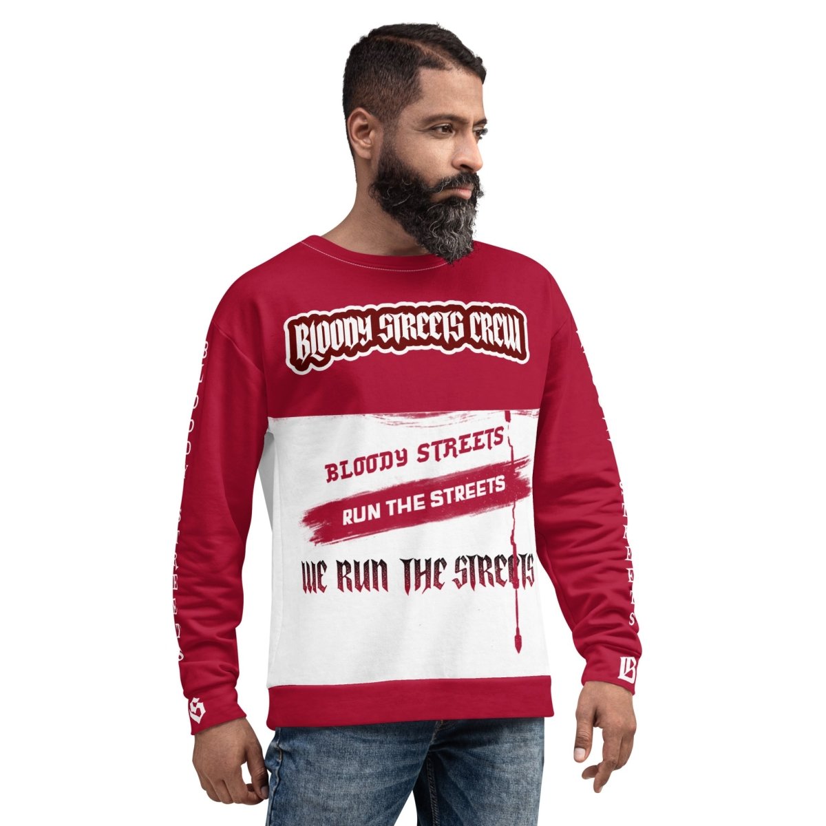 Streetwear Pullover - We Run The Streets: Das lässige Unisex Addribut für jeden Look - BLOODY - STREETS.DE Streetwear Herren und Damen Hoodies, T-Shirts, Pullis