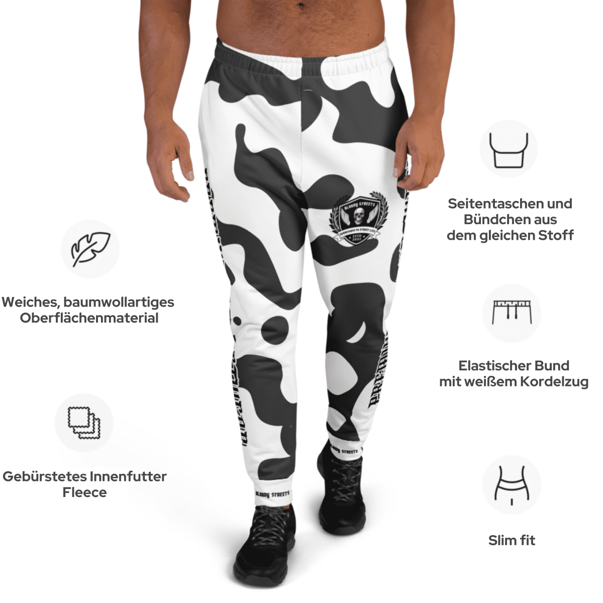 Streetwear Streetwear Männer Joggers Bloody Streets NBG - Street Loyalty - BLOODY - STREETS.DE Streetwear Herren und Damen Hoodies, T-Shirts, Pullis