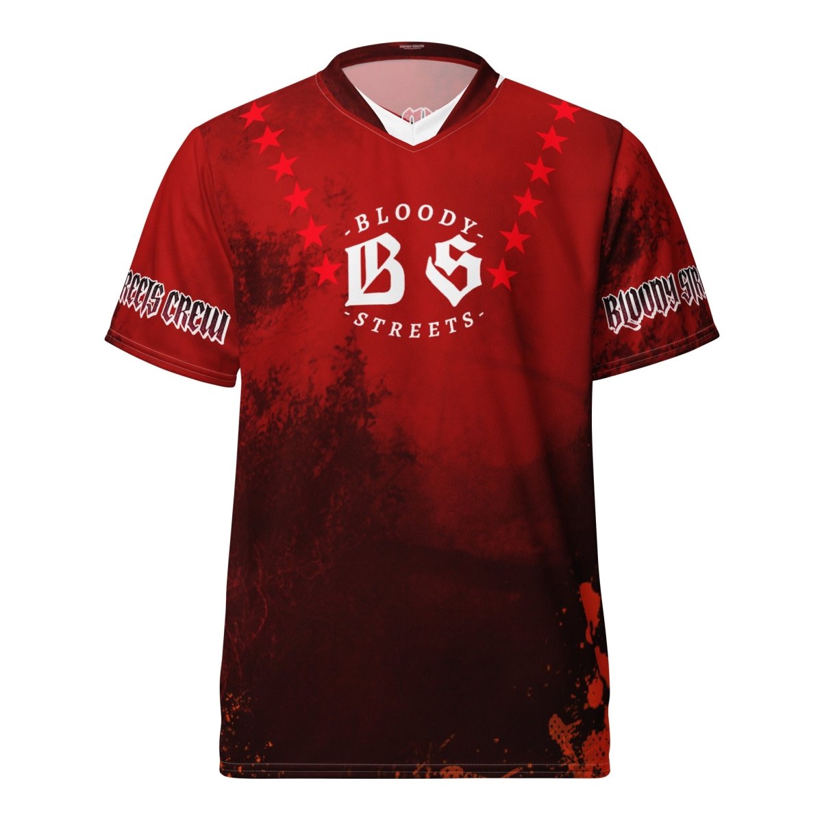 Streetwear Unisex Trikot BS BLOOD - LINE - BLOODY - STREETS.DE Streetwear Herren und Damen Hoodies, T - Shirts, Pullis