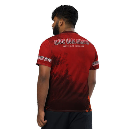 Streetwear Unisex Trikot BS BLOOD - LINE - BLOODY - STREETS.DE Streetwear Herren und Damen Hoodies, T - Shirts, Pullis