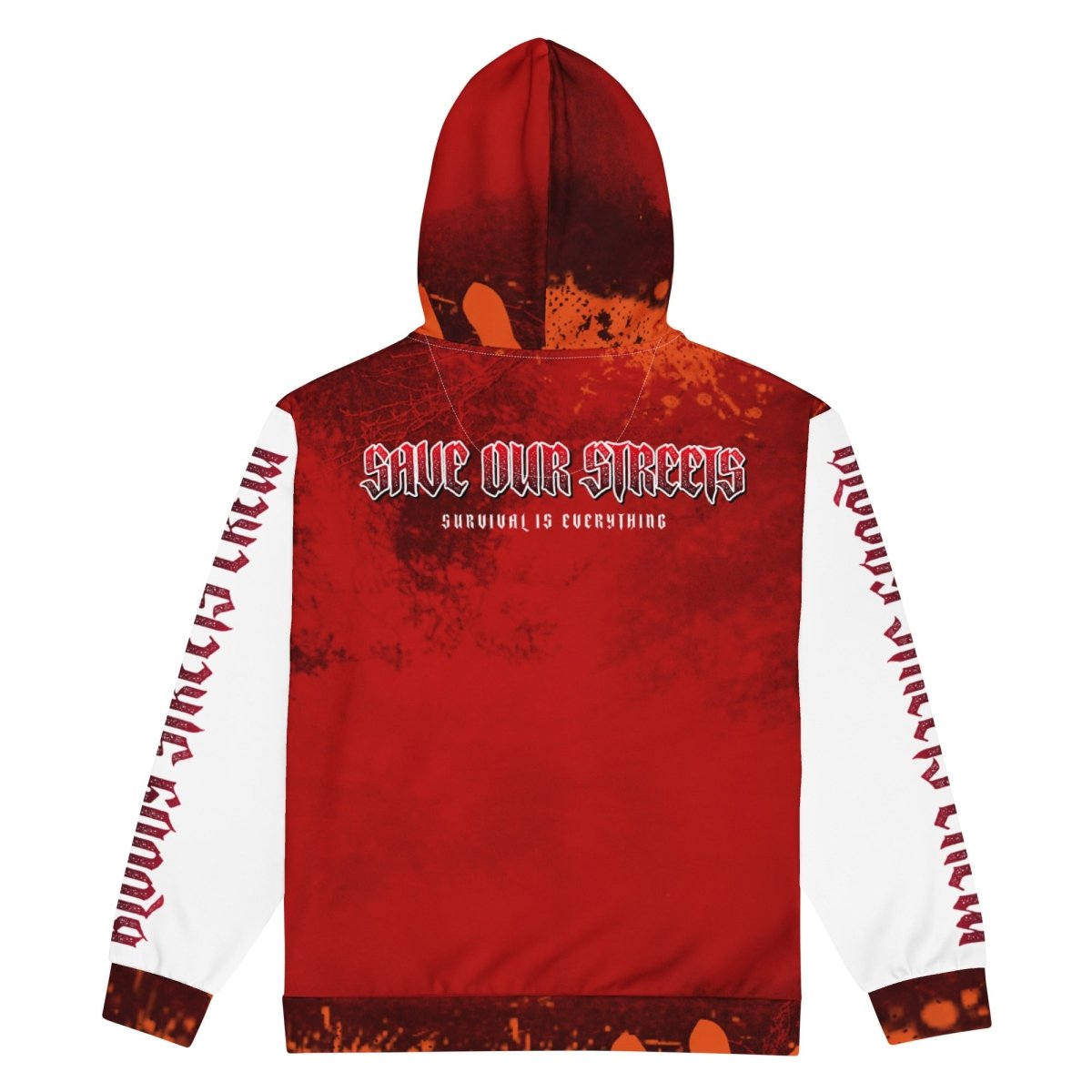 Streetwear Zip Hoodie BLOOD - LINE V1 - BLOODY - STREETS.DE Streetwear Herren und Damen Hoodies, T - Shirts, Pullis