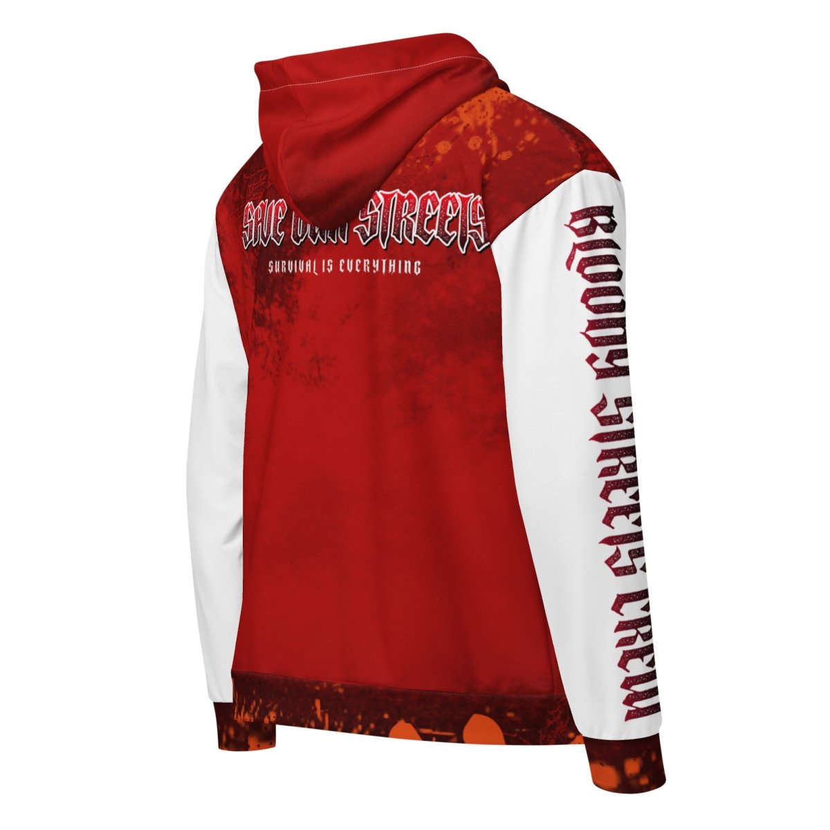 Streetwear Zip Hoodie BLOOD - LINE V3 - BLOODY - STREETS.DE Streetwear Herren und Damen Hoodies, T - Shirts, Pullis