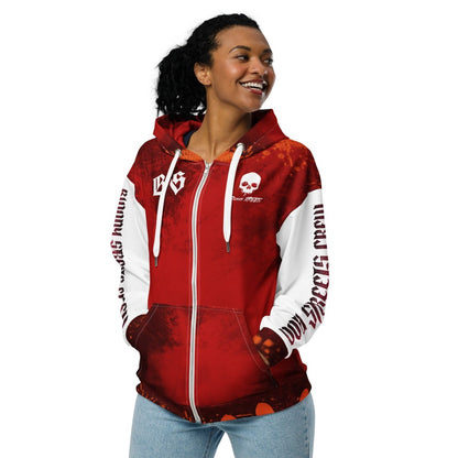 Streetwear Zip Hoodie BLOOD - LINE V3 - BLOODY - STREETS.DE Streetwear Herren und Damen Hoodies, T - Shirts, Pullis