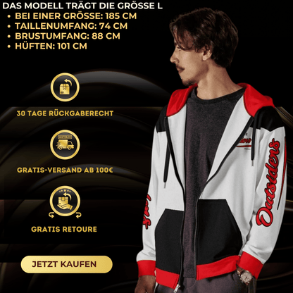 Streetwear Zip Hoodie BS OUTSIDERS Unisex - BLOODY - STREETS.DE Streetwear Herren und Damen Hoodies, T-Shirts, Pullis