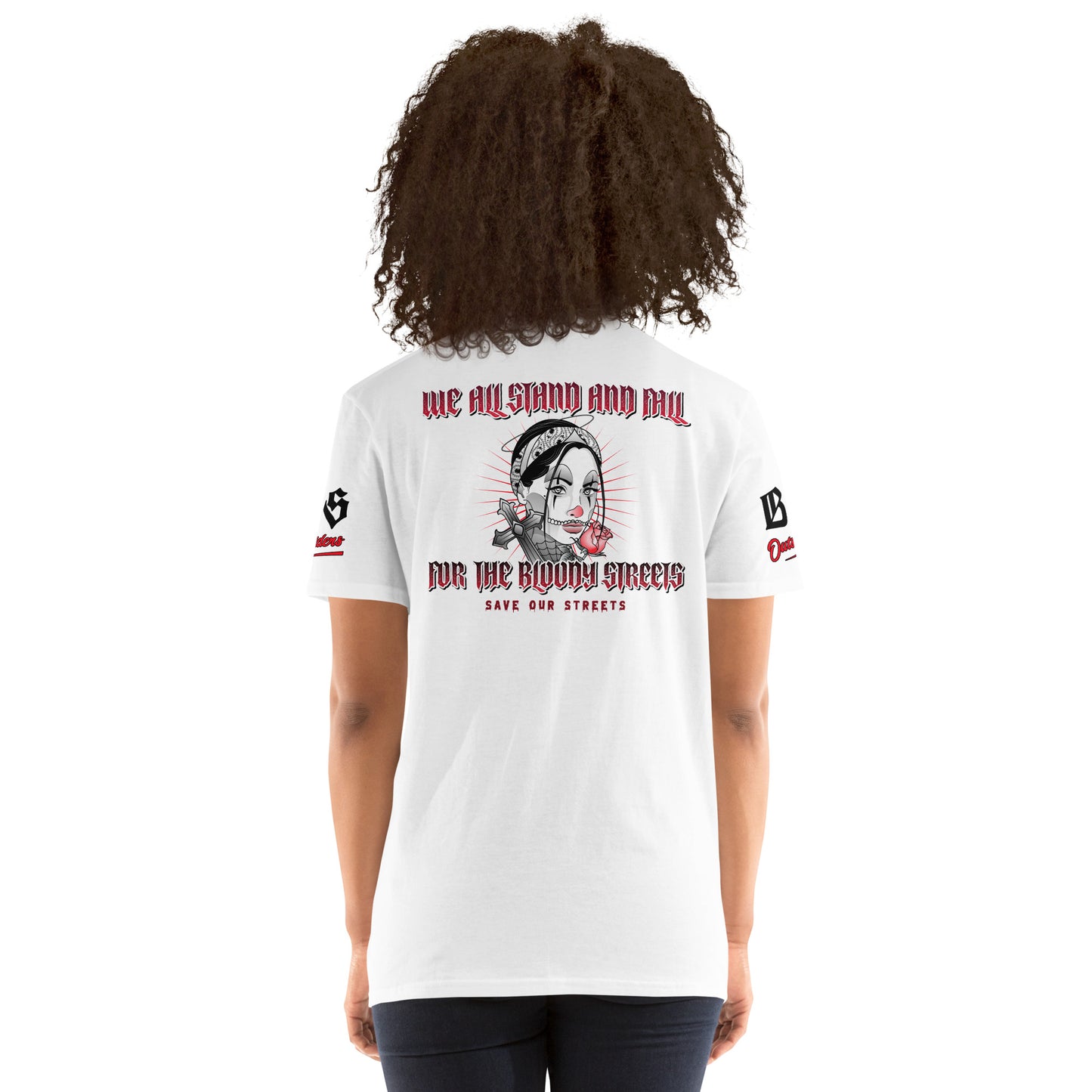 Streetwear T-Shirt Damen - BS OUTSIDERS BACK Lady - BLOODY-STREETS.DE Streetwear Herren und Damen Hoodies, T-Shirts, Pullis