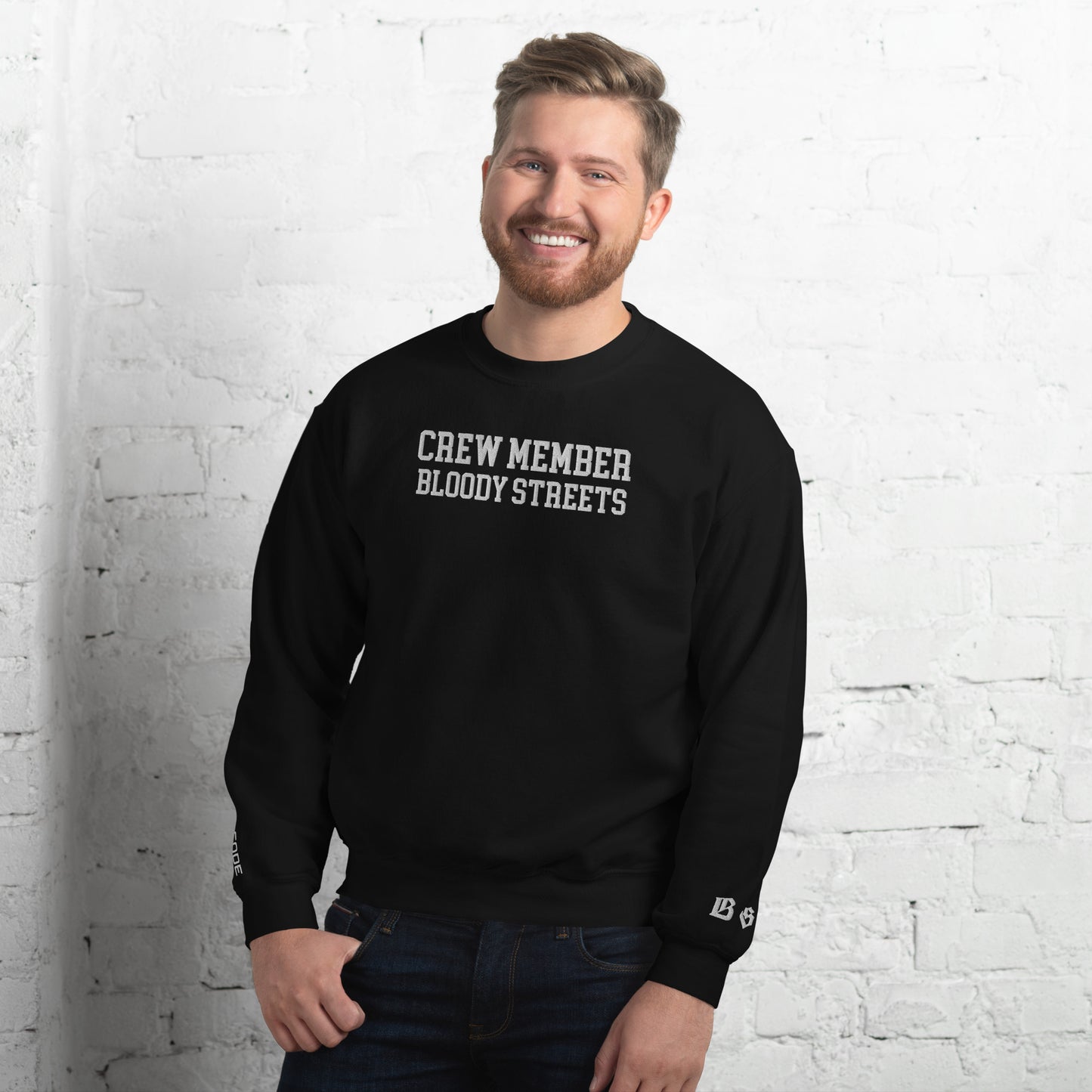 CLEAN Crew Member Stickerei Streetwear Pullover - BLOODY-STREETS.DE Streetwear Herren und Damen Hoodies, T-Shirts, Pullis