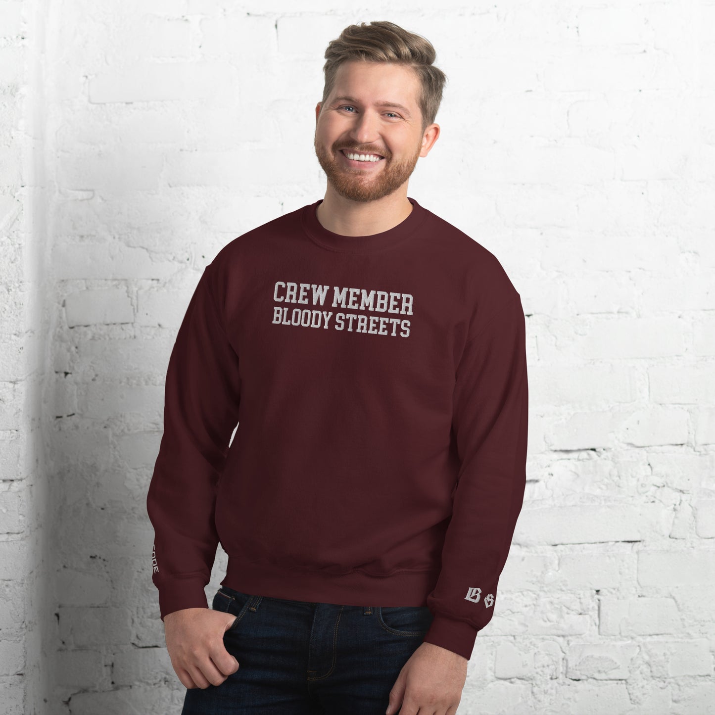 CLEAN Crew Member Stickerei Streetwear Pullover - BLOODY-STREETS.DE Streetwear Herren und Damen Hoodies, T-Shirts, Pullis