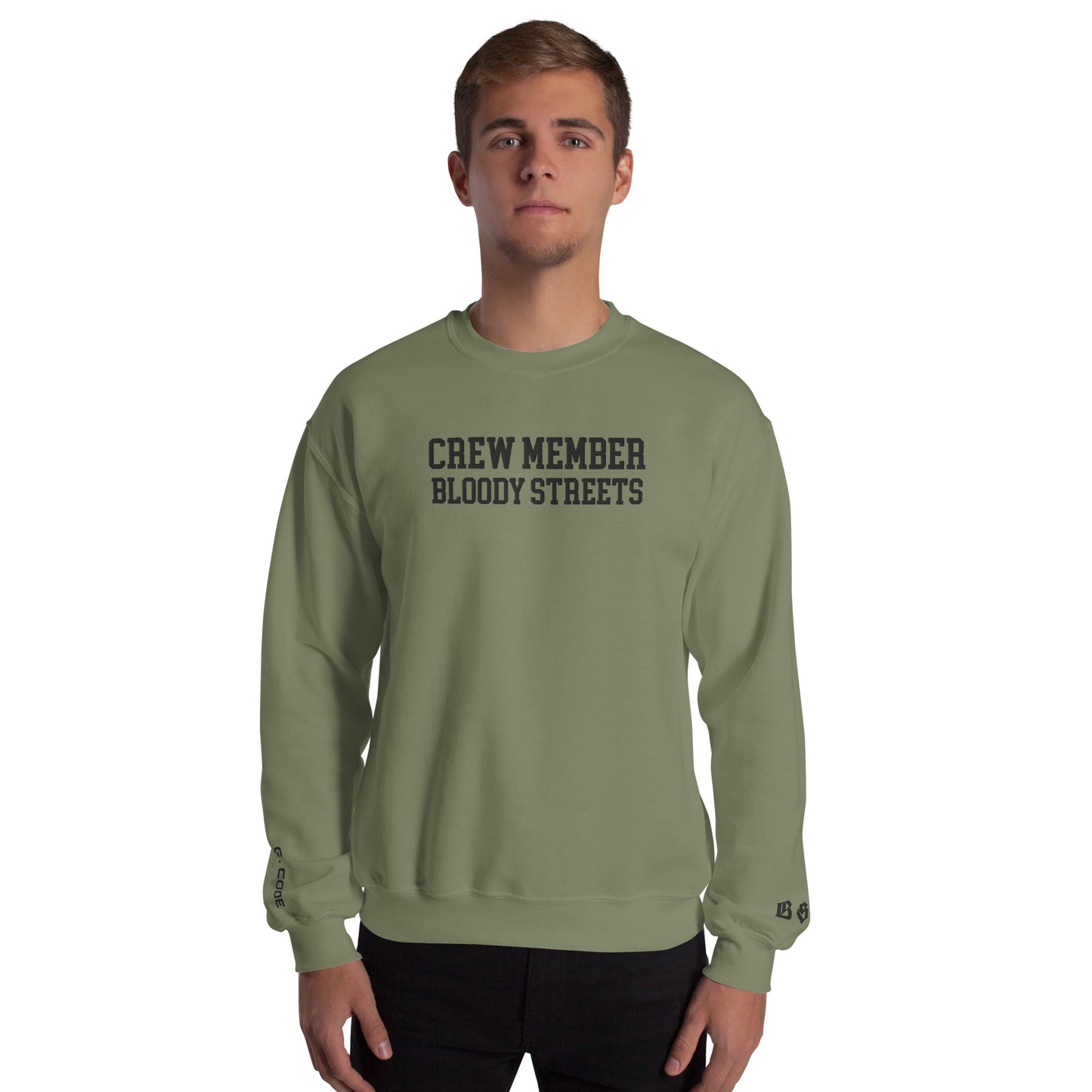 CLEAN Crew Member Stickerei Streetwear Pullover