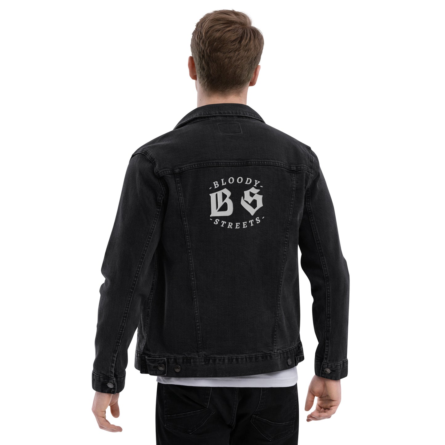 BLOODY STREETS CREW MEMBER Uni Sex Jeans Jacke - Premium Streetwear  von BLOODY STREETS - jetzt nur 119 €! shoppe jetzt auf BLOODY STREETS