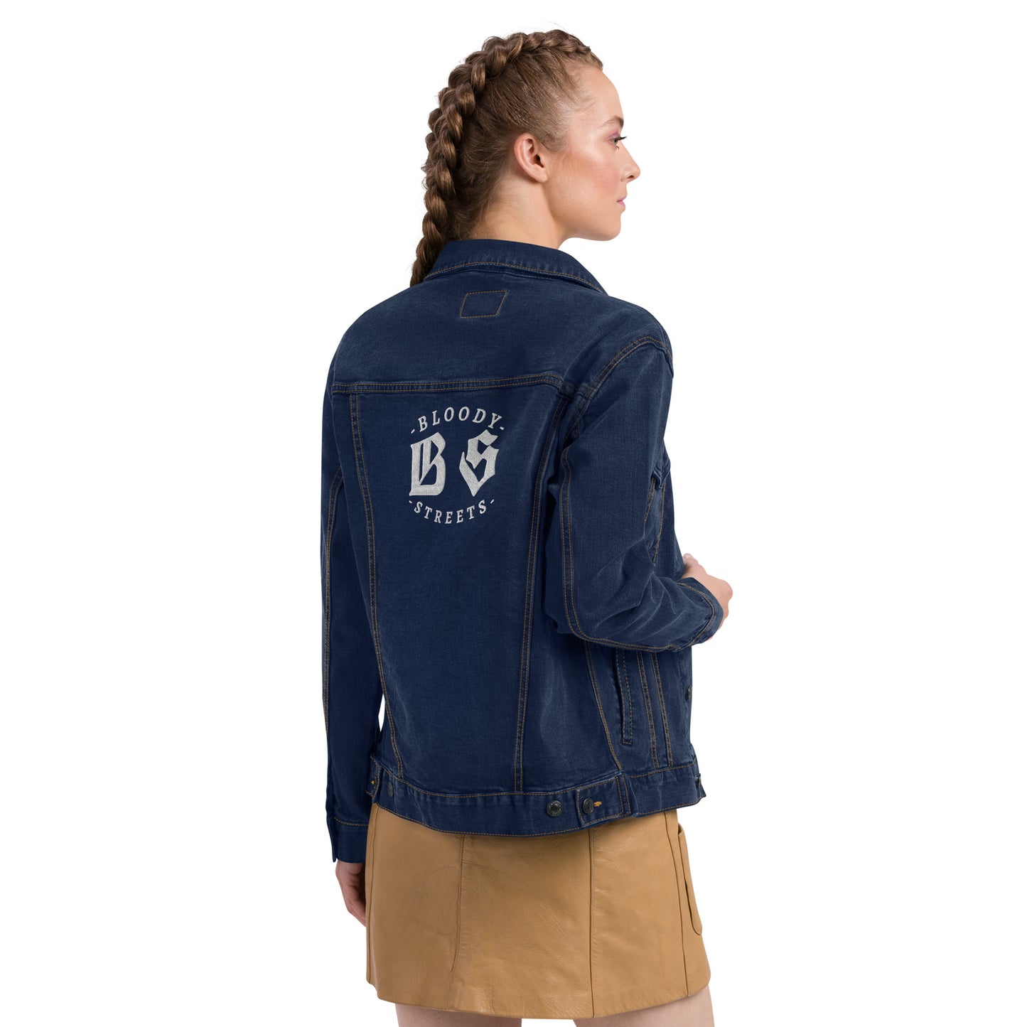 BLOODY STREETS CREW MEMBER Uni Sex Jeans Jacke - Premium Streetwear  von BLOODY STREETS - jetzt nur 119 €! shoppe jetzt auf BLOODY STREETS