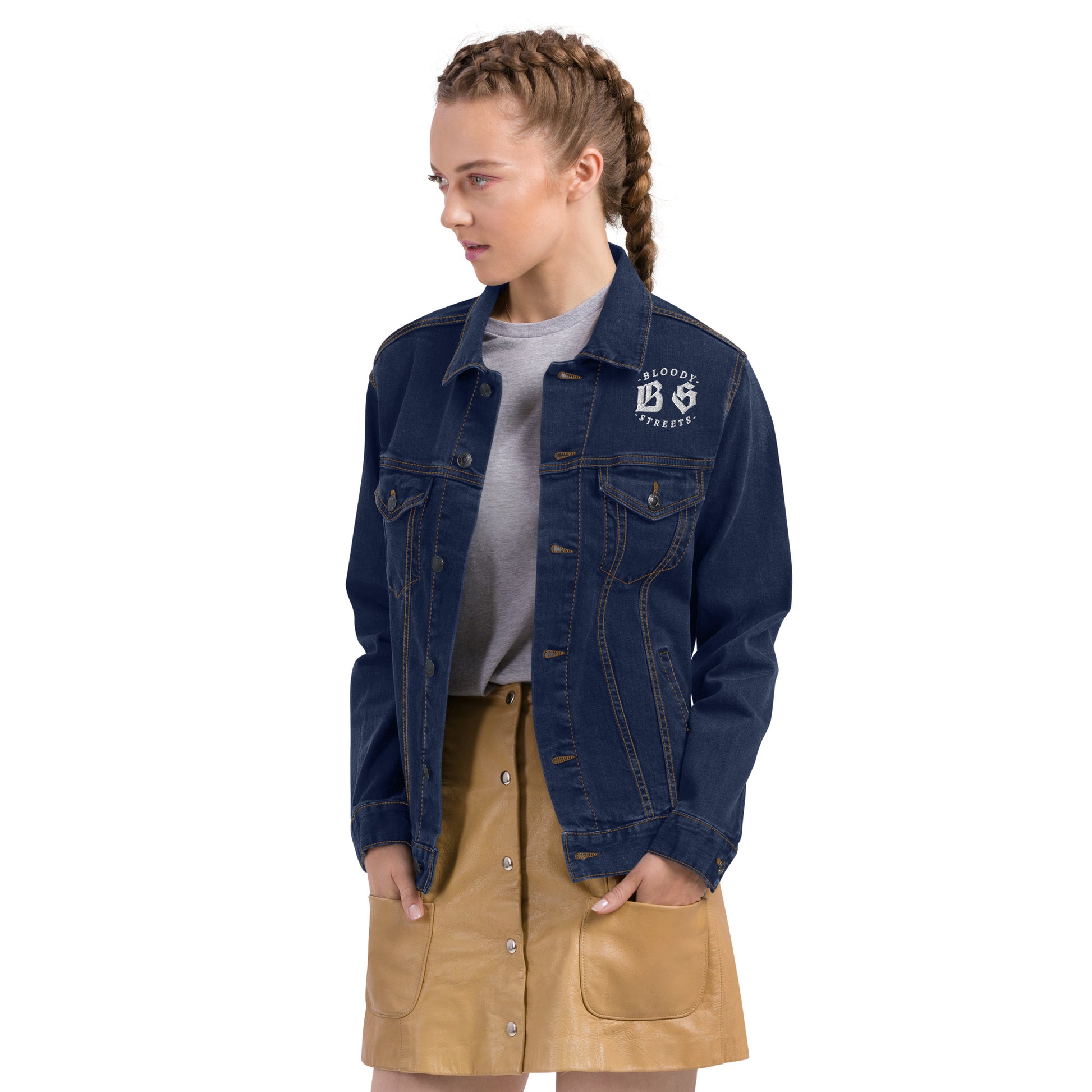 BLOODY STREETS CREW MEMBER Uni Sex Jeans Jacke - Premium Streetwear  von BLOODY STREETS - jetzt nur 119 €! shoppe jetzt auf BLOODY STREETS