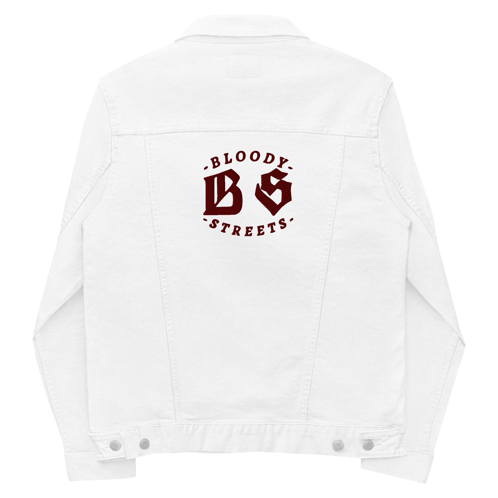 BLOODY STREETS Crew Member Jeans Jacke - BLOODY-STREETS.DE Streetwear Herren und Damen Hoodies, T-Shirts, Pullis