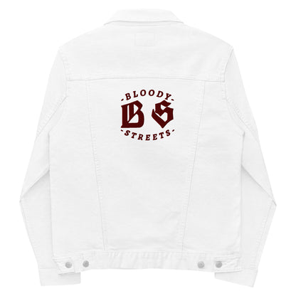 BLOODY STREETS Crew Member Jeans Jacke - BLOODY-STREETS.DE Streetwear Herren und Damen Hoodies, T-Shirts, Pullis