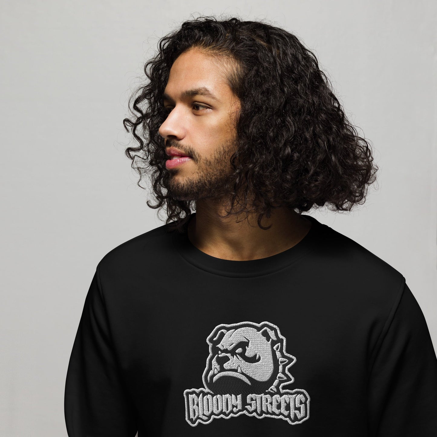 BLOODY STREETS - "Bull Dog - Minimal Classic" Streetwaer Bio Ppullover - BLOODY-STREETS.DE Streetwear Herren und Damen Hoodies, T-Shirts, Pullis