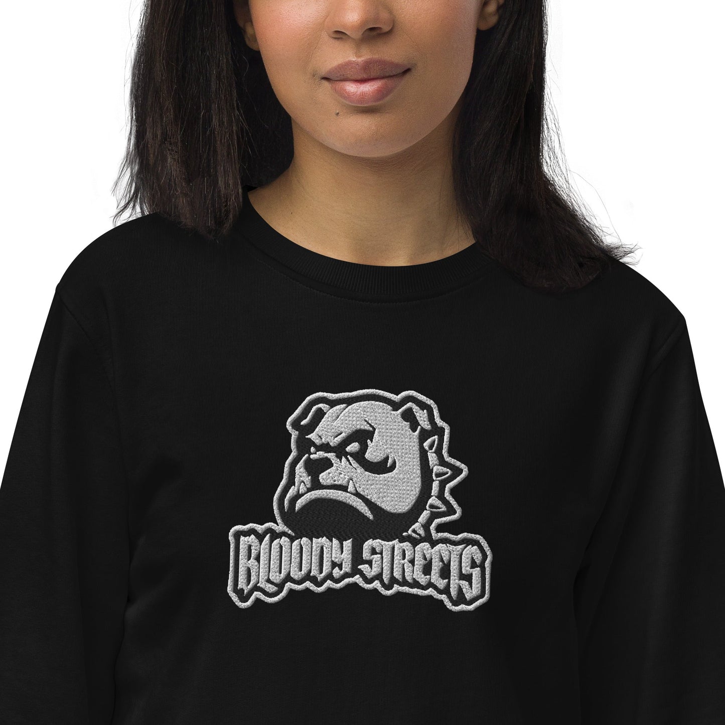 BLOODY STREETS - "Bull Dog" Streetwear Bio Pullover - BLOODY-STREETS.DE Streetwear Herren und Damen Hoodies, T-Shirts, Pullis