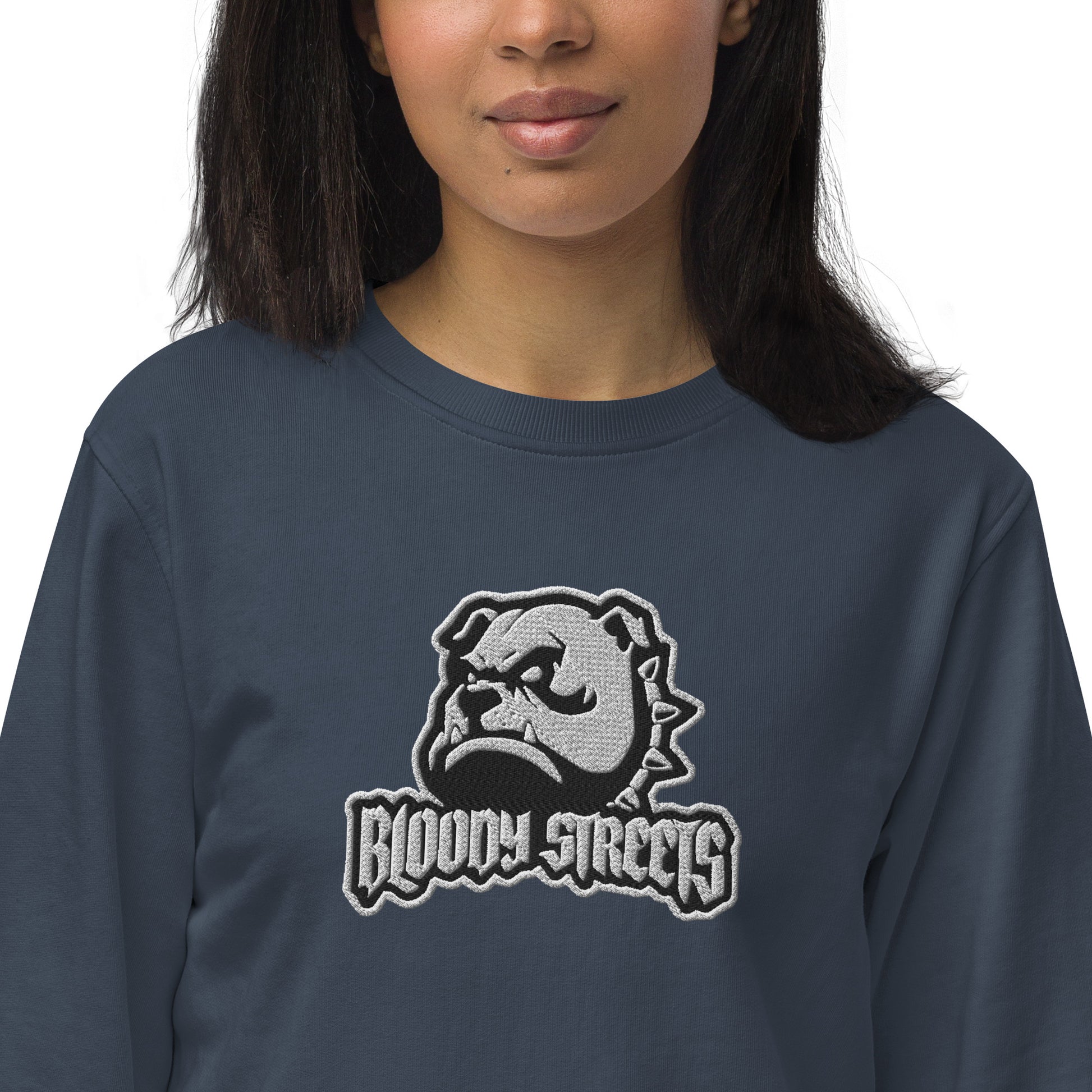 BLOODY STREETS - "Bull Dog - Minimal Classic" Streetwaer Bio Ppullover - BLOODY-STREETS.DE Streetwear Herren und Damen Hoodies, T-Shirts, Pullis