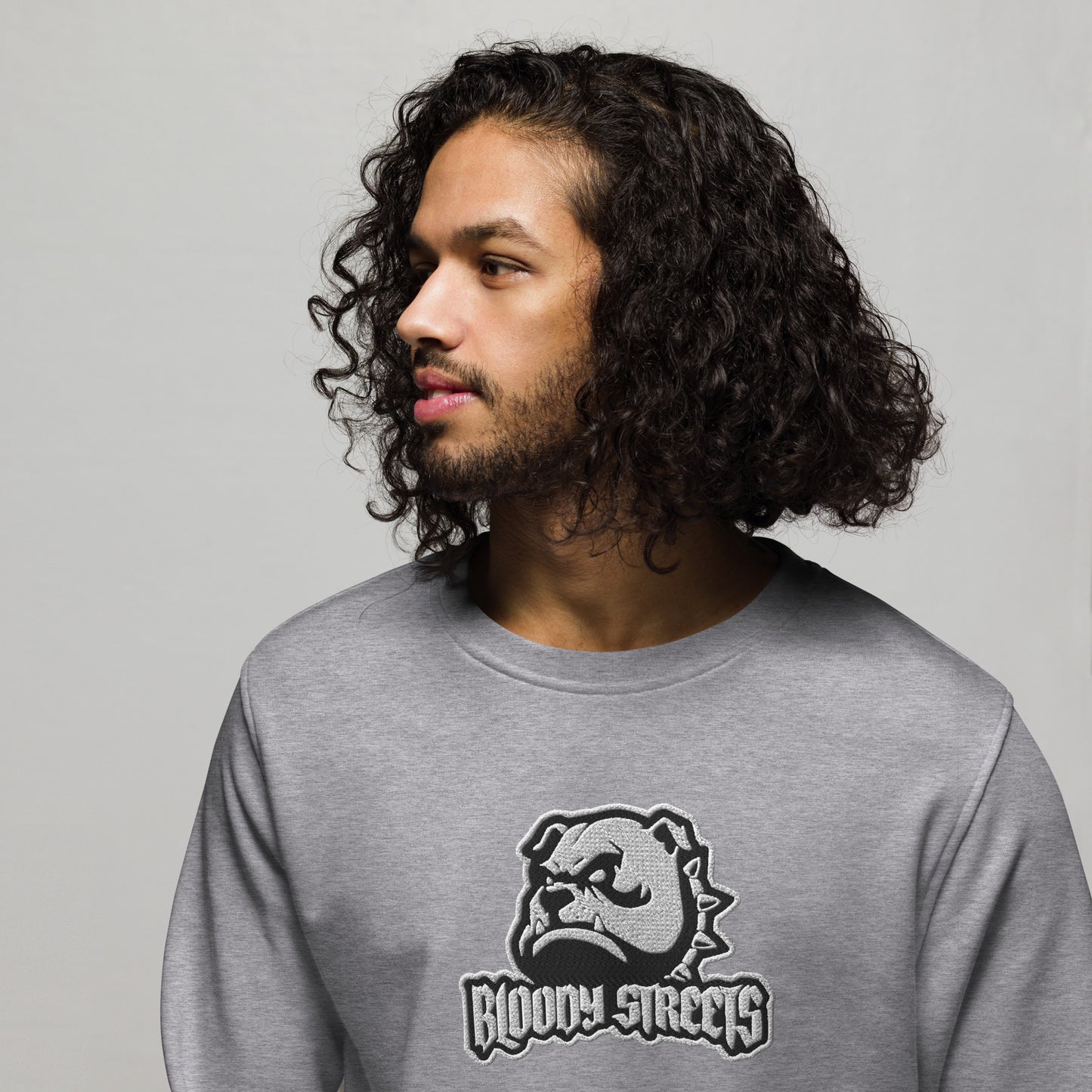 BLOODY STREETS - "Bull Dog - Minimal Classic" Streetwaer Bio Ppullover - BLOODY-STREETS.DE Streetwear Herren und Damen Hoodies, T-Shirts, Pullis